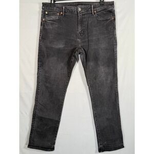 American Eagle Next Level Flex Slim Jeans Mens 36x32 Washed Black Denim Pants